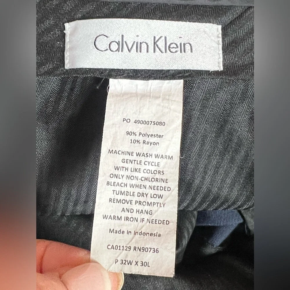 CALVIN KLEIN Blue Dress Pants with Tailored Slim Fit/size 32Wx30L